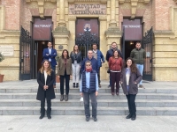 Miembros del equipo del proyecto Boocell en el Rectorado de la Universidad de Córdoba