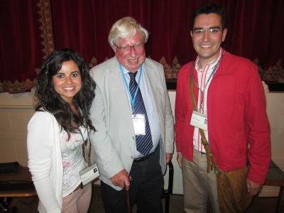 Ana Ferrer y Jose Angel Siles con el premio Nobel de Qumica 2007  Gerhardt Ertl ( en el centro)